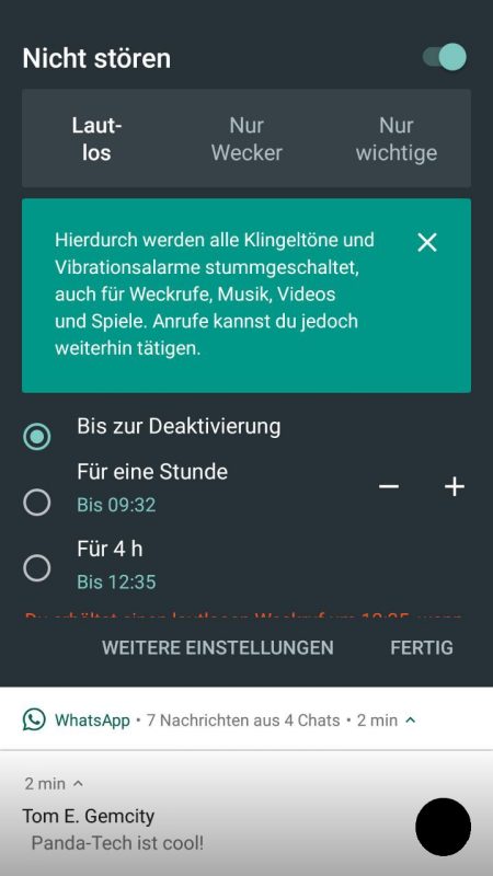 Nicht stören Stock Android 7.1.2